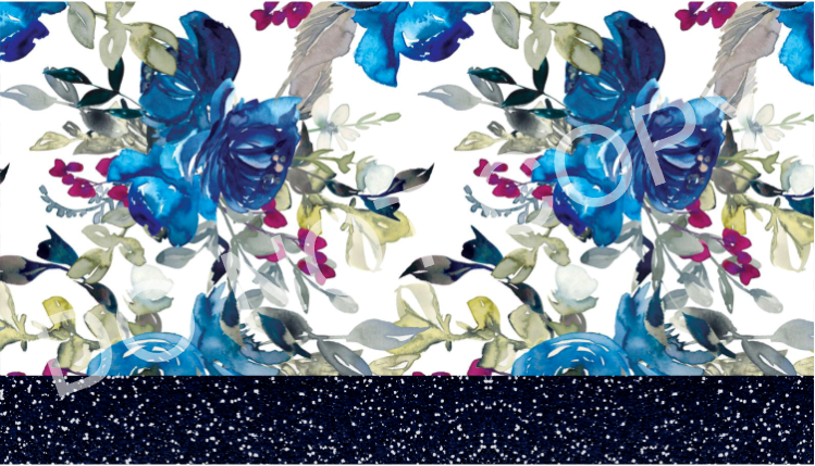 Mommy and me Floral Glitter Bottom 4 Tumbler Set