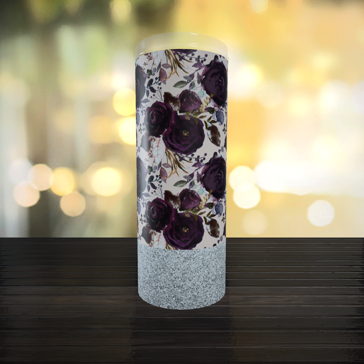 Mommy and me Floral Glitter Bottom 9 Tumbler Set