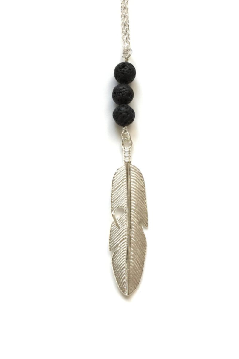Long Lava Stone Diffuser Necklace