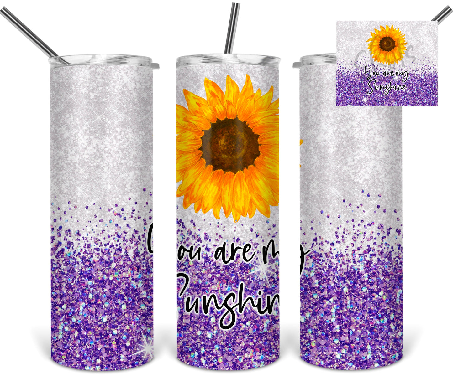 You are my sunshine little miss sunshine Mommy and me Tumbler Set
