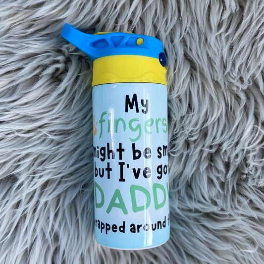 My Fingers Might Be Small but I've Got Daddy Wrapped Around It Kids Tumbler