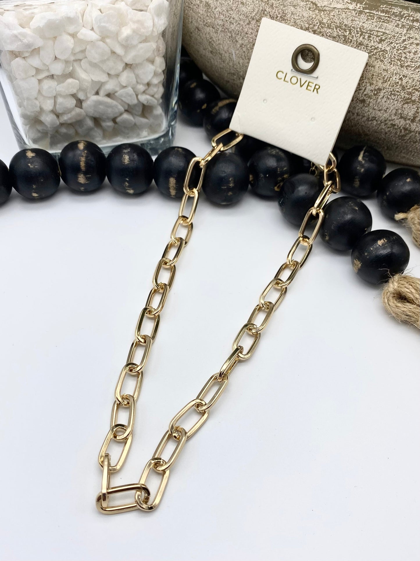 Gold Link Chain 16"-18" Necklace