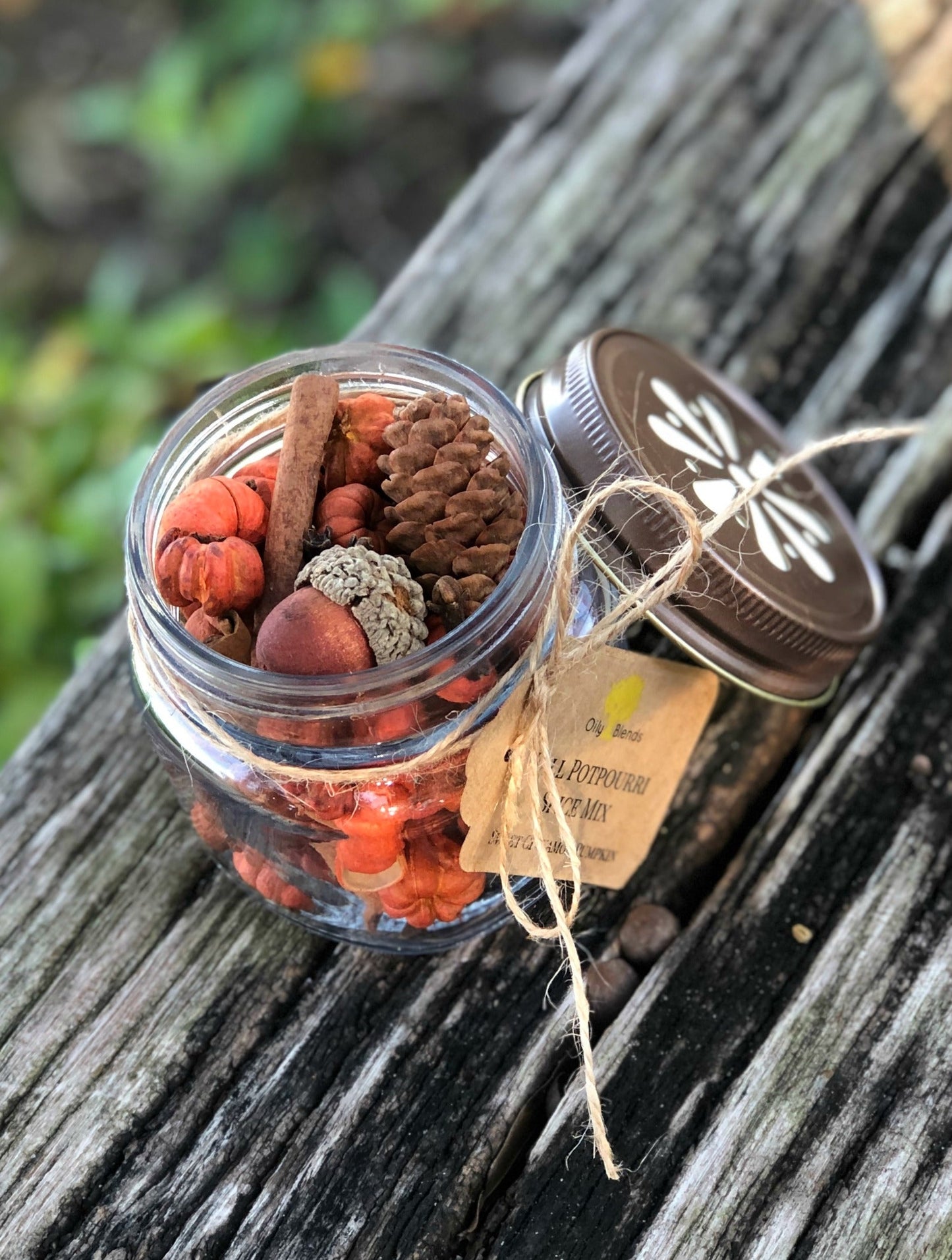Fall Essential Oil Spiced Pumpkin Mix in Jars
