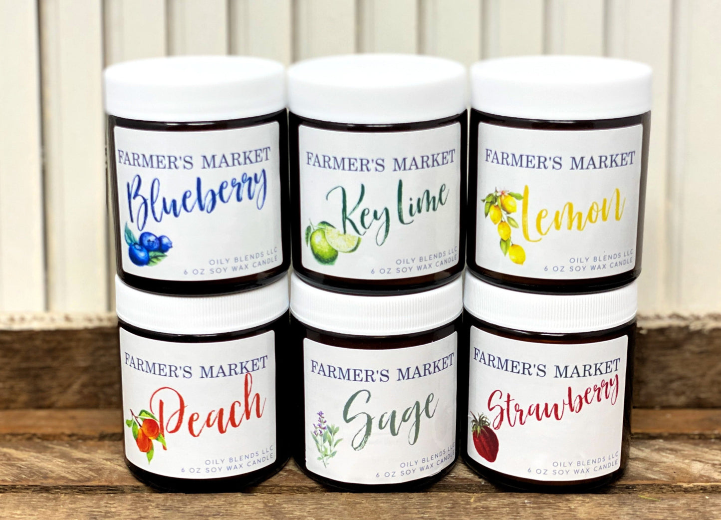 Farmer's Market Candles - 25 Hour Burn Time Soy Wax Candles