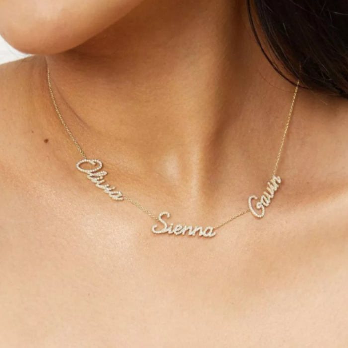 Multi Signature Custom Name Necklace