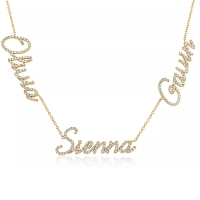 Multi Signature Custom Name Necklace