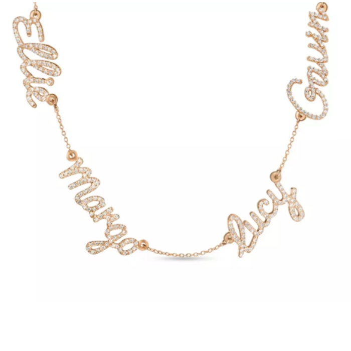 Multi Signature Custom Name Necklace