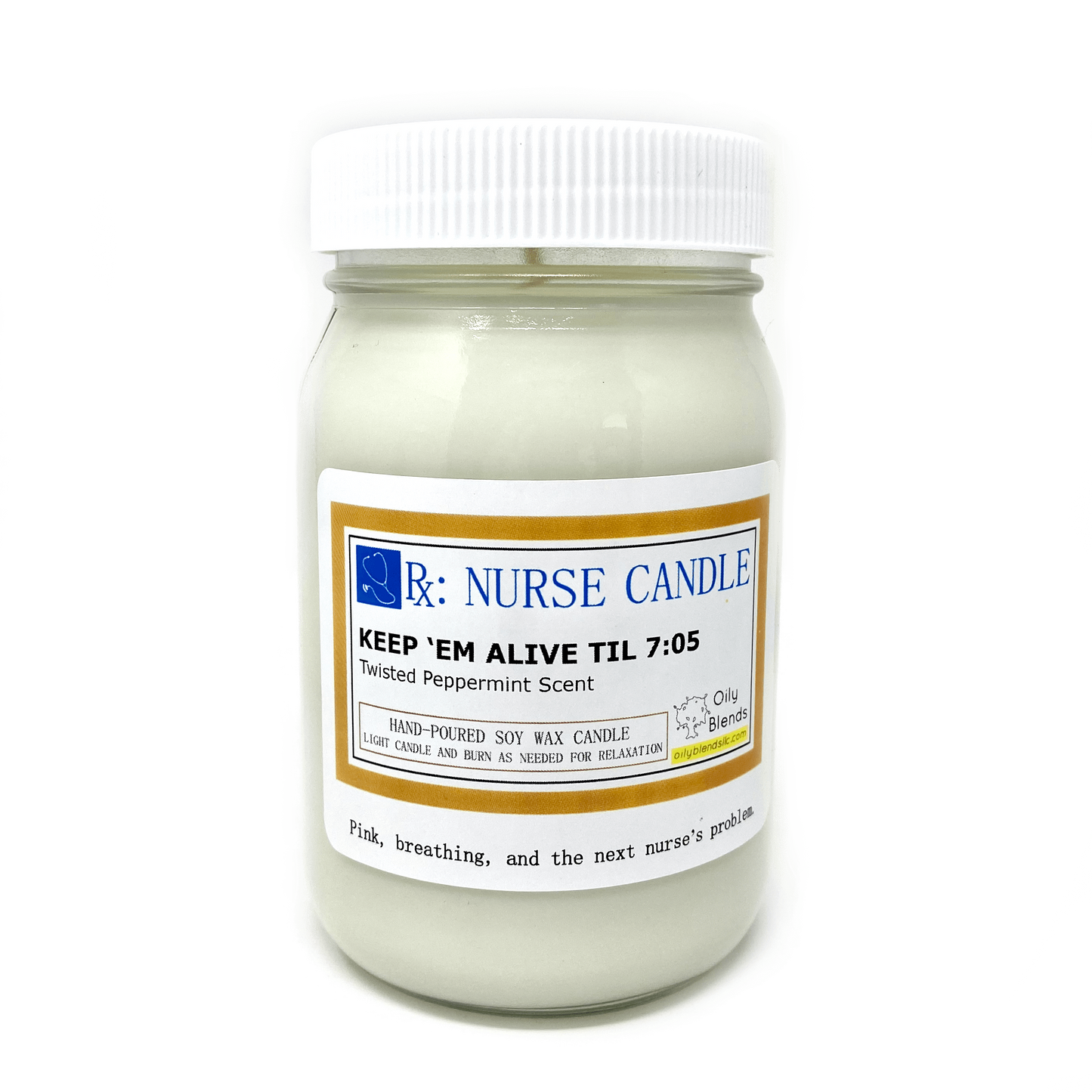 Jumbo Nurse Candles - 100 Hour Burn Time Soy Wax Candles