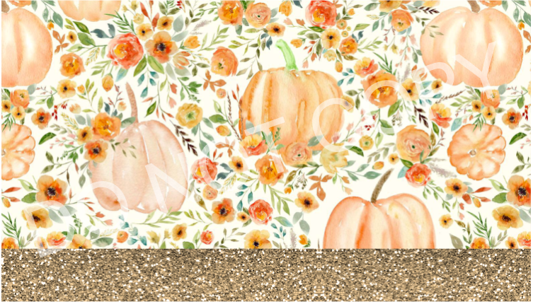Mommy and me Pumpkins with gold glitter Tumbler Set