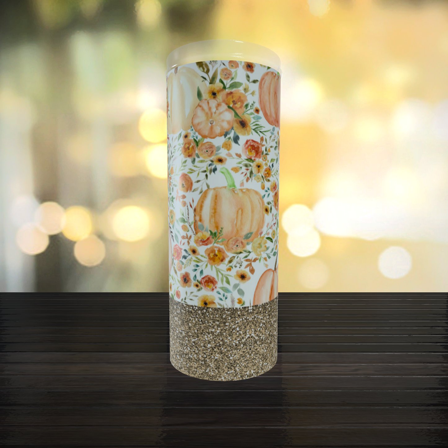 Mommy and me Pumpkins with gold glitter Tumbler Set