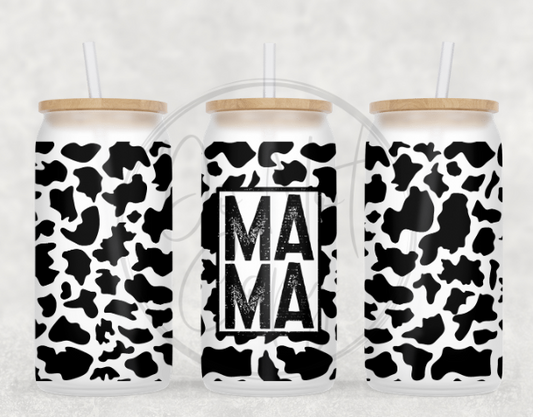 Mama Leopard Glass Can