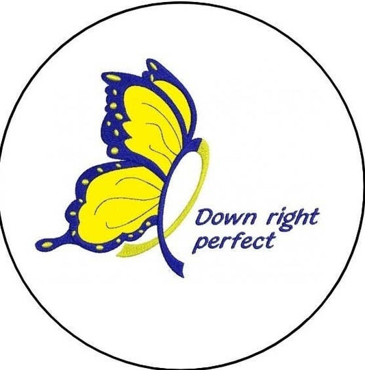 Exchangeable Badge Button Autism & Down Syndrome Awareness