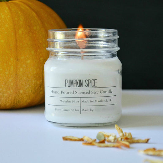 Fall Scented Candles - 50 Hour Burn Time Soy Wax Candles