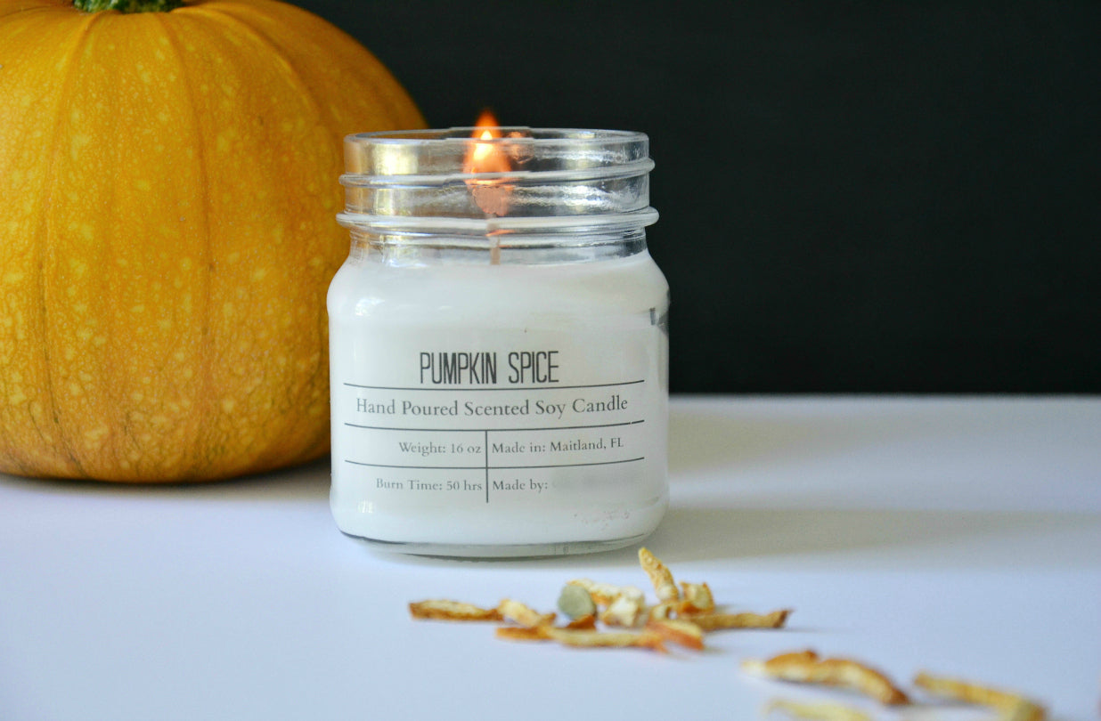 Fall Scented Candles - 50 Hour Burn Time Soy Wax Candles