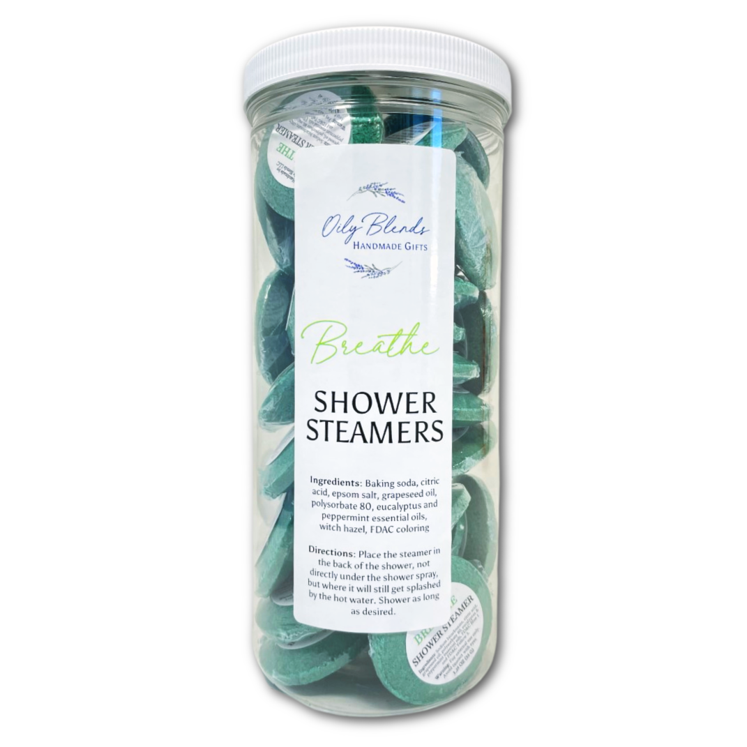 Set of 36 Essential Oil Shower Steamers with Display Jar
