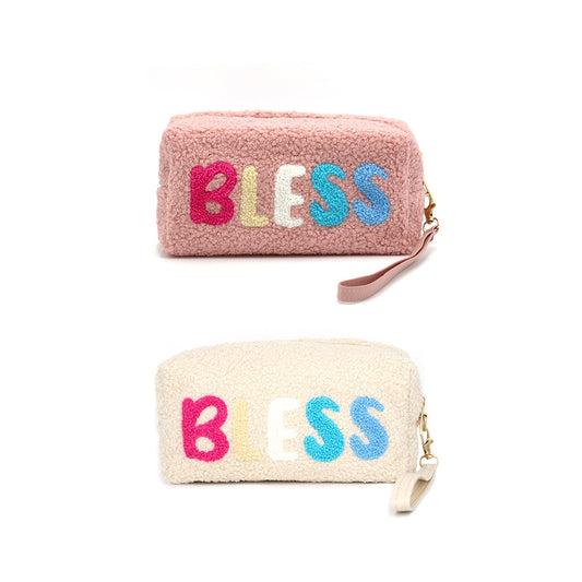 Faux Fur Bless Wristlet Pouch
