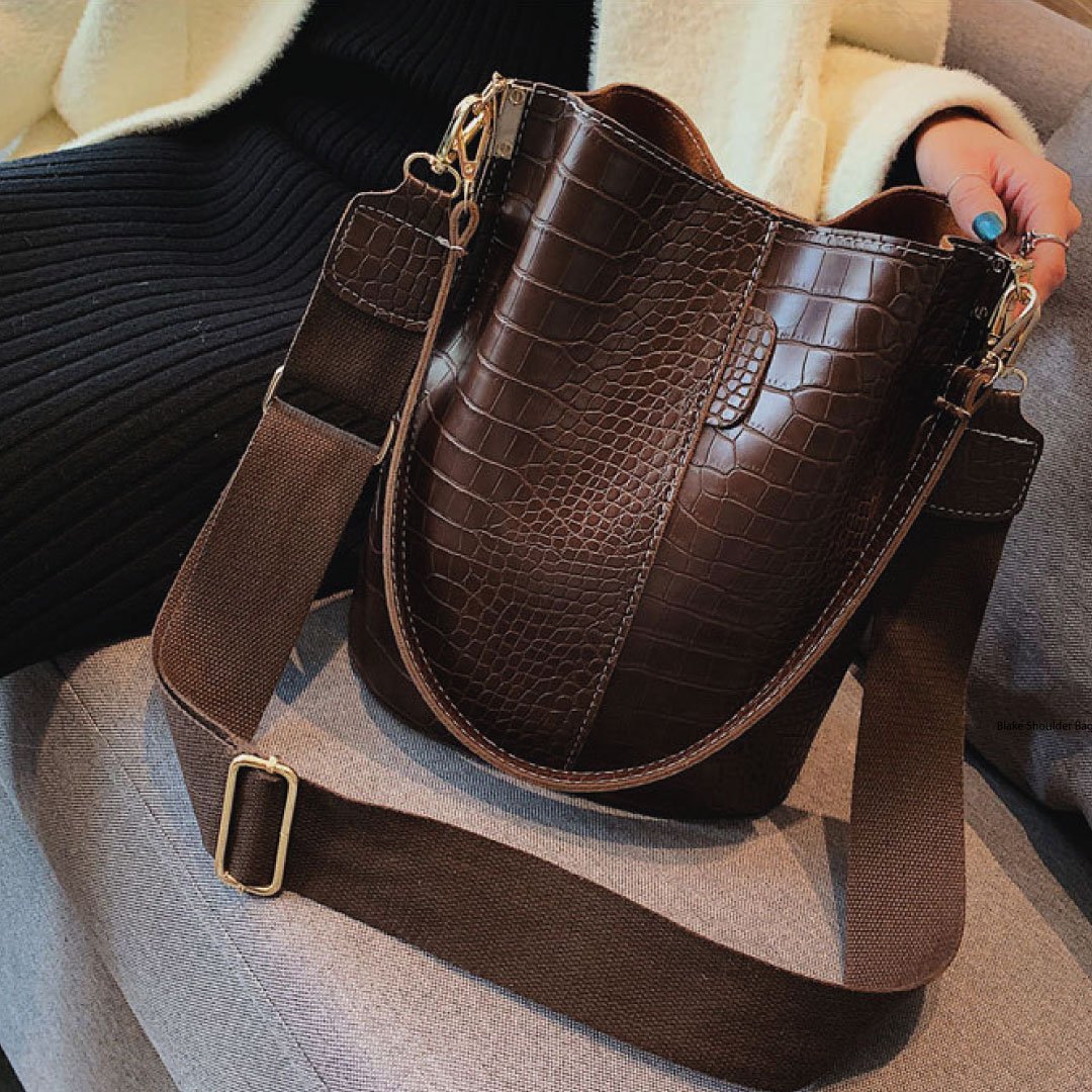 ClaudiaG Blake Shoulder Bag -Chocolate Croc