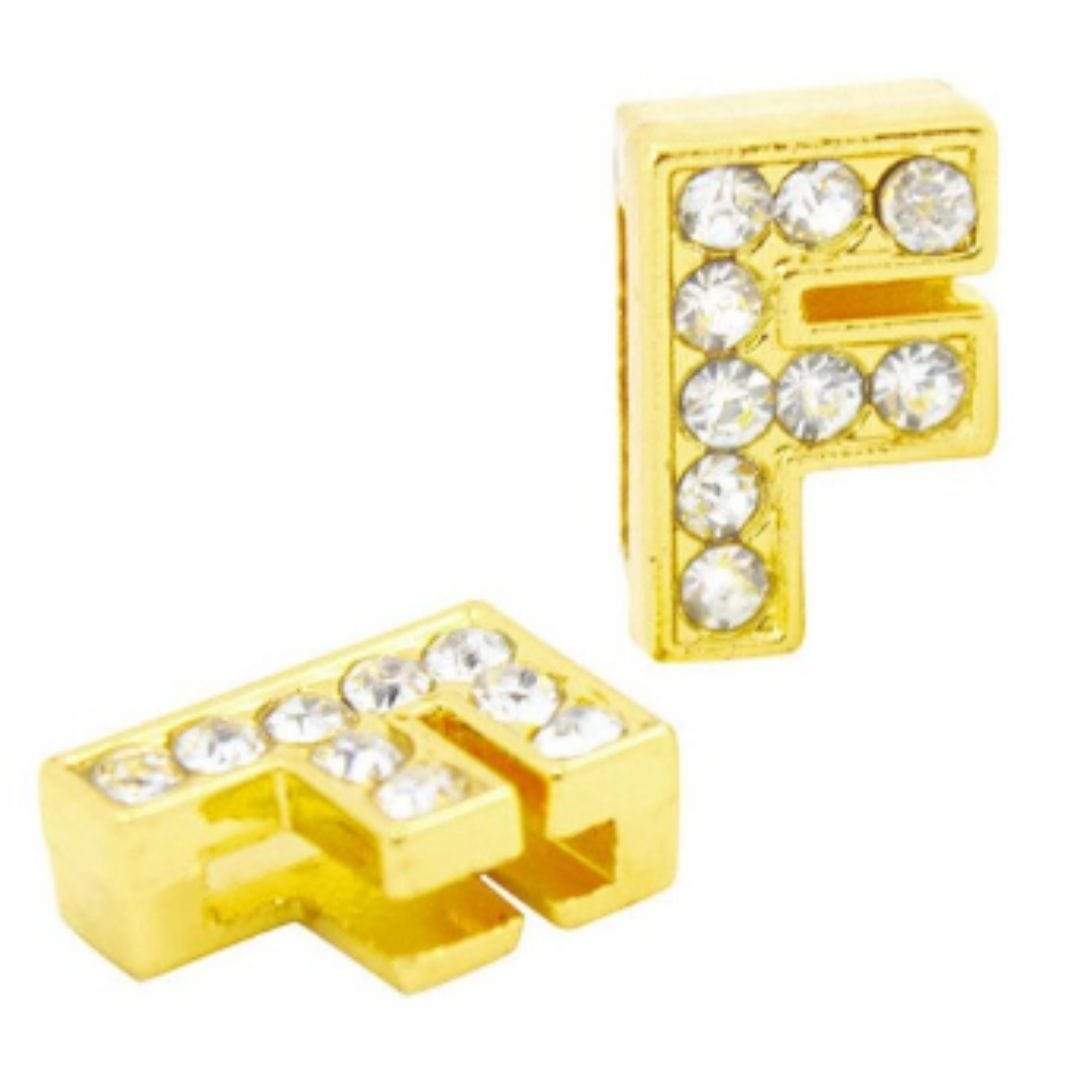 ClaudiaG PavÃ© Letters -Gold Charms