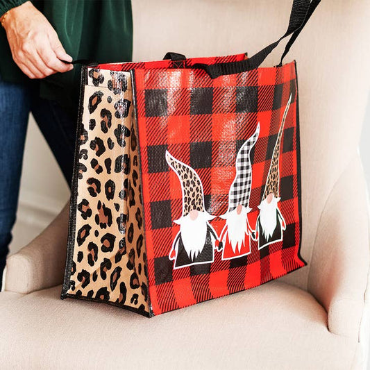 Buffalo Check Gnome Gift Bag