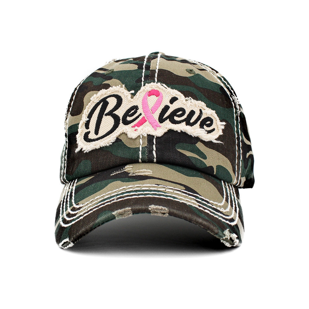 Believe Vintage Distressed Baseball Cap