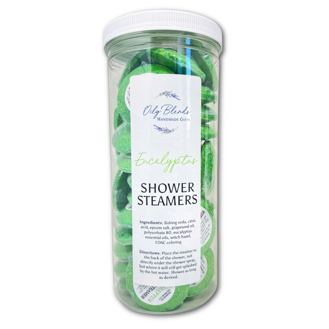 Set of 36 Essential Oil Shower Steamers with Display Jar
