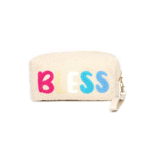 Faux Fur Bless Wristlet Pouch