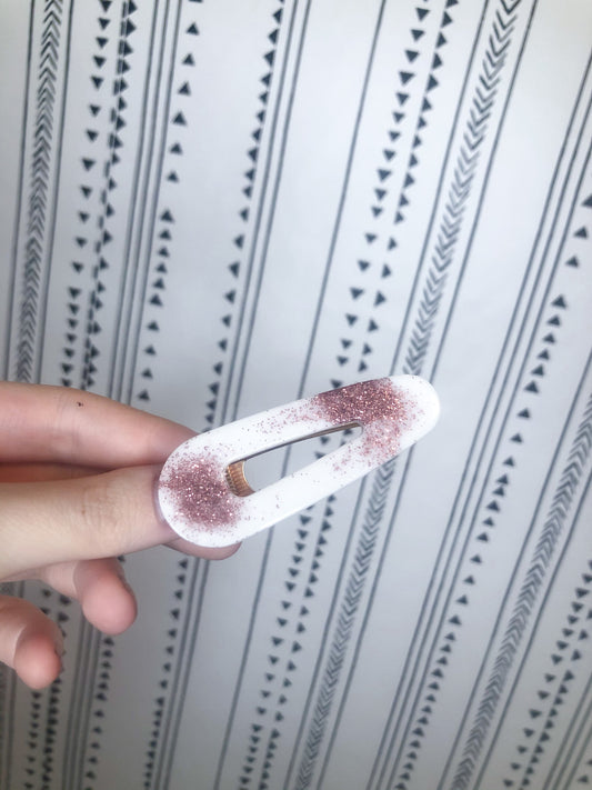 Rose gold /white Hair Clip