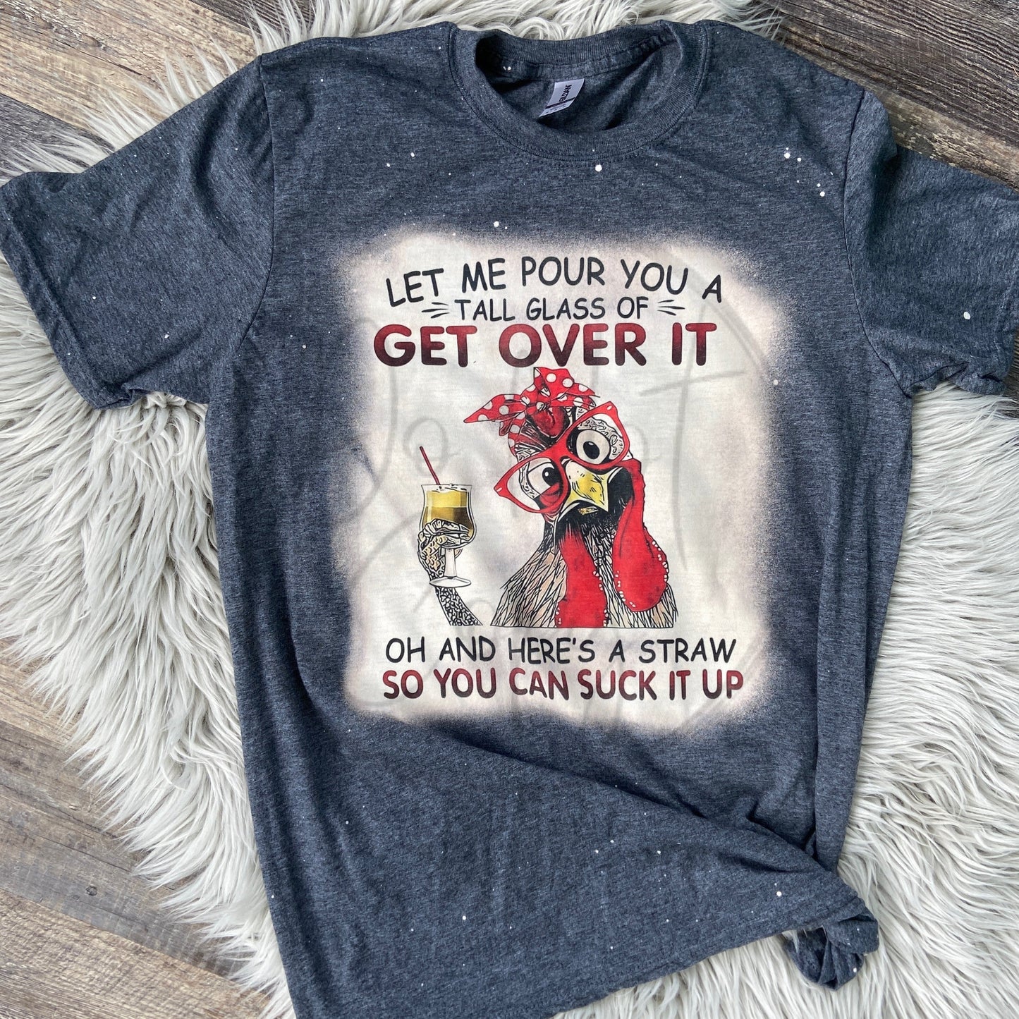 Get over it Chicken Grey Tee