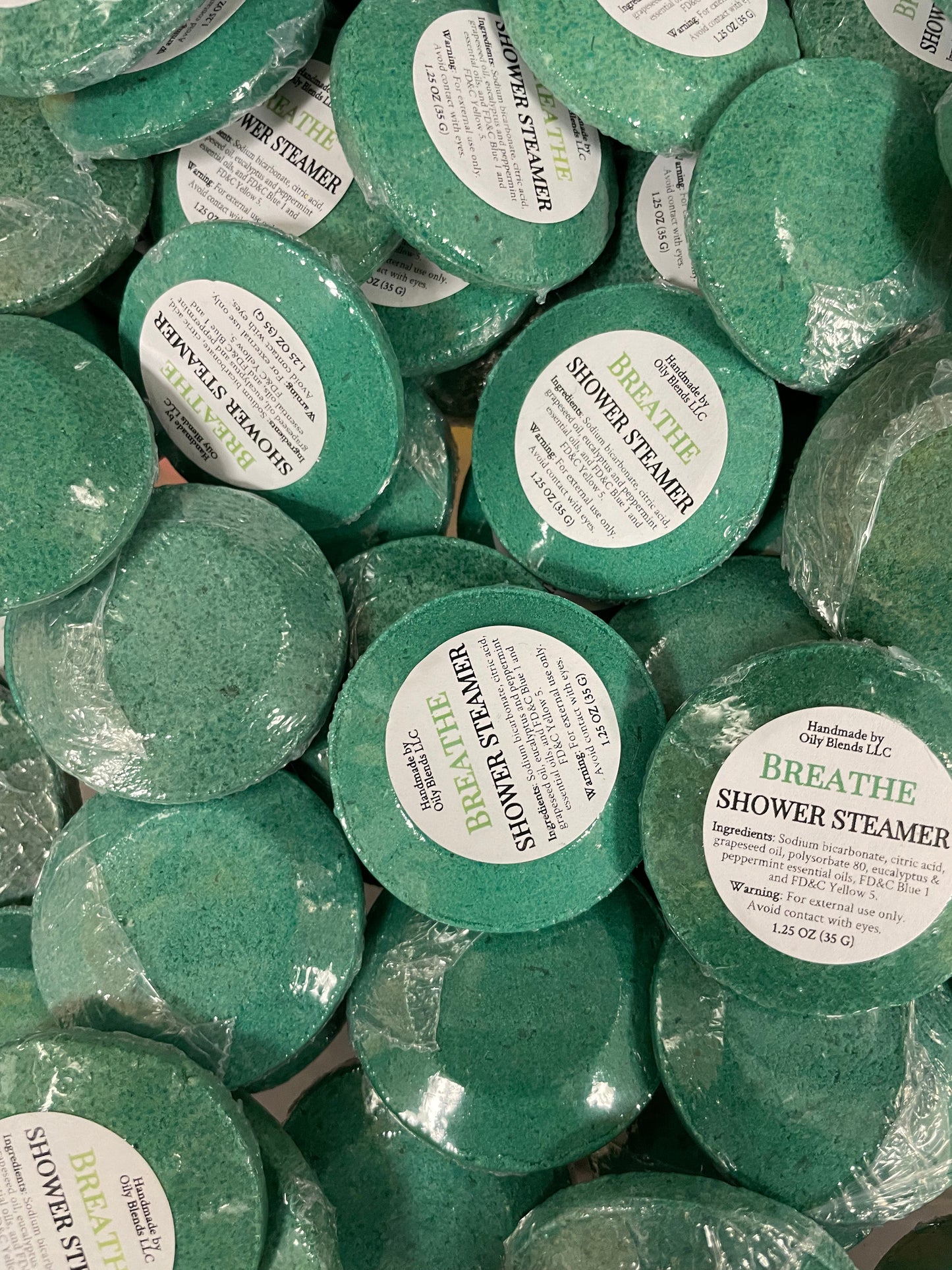 Set of 36 Essential Oil Shower Steamers with Display Jar
