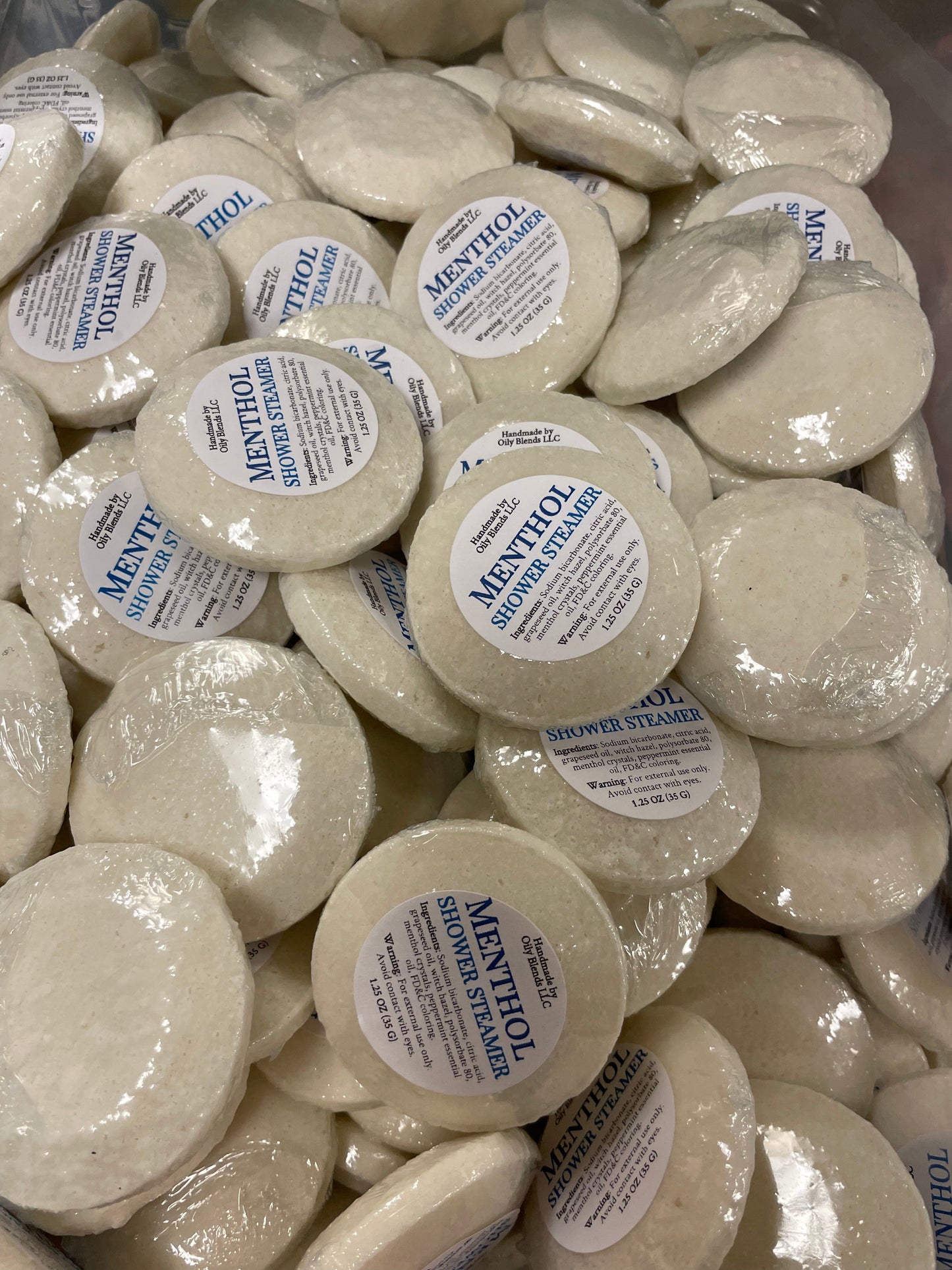 Set of 36 Essential Oil Shower Steamers with Display Jar