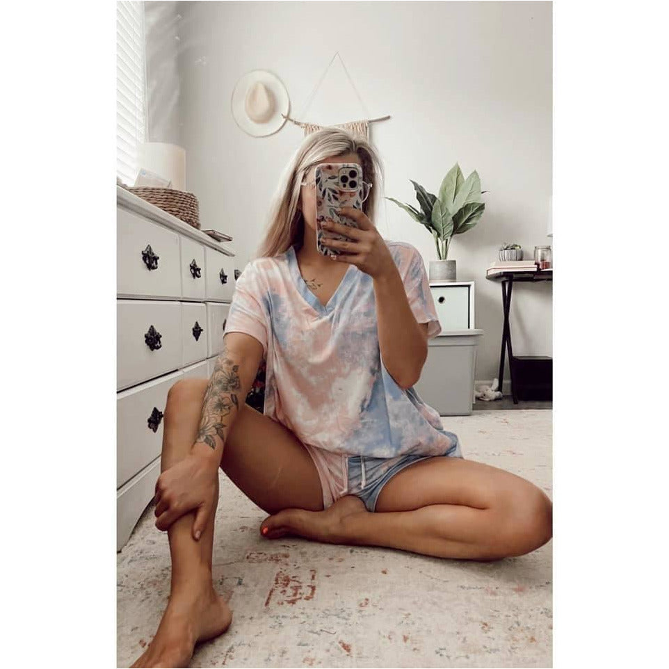 Multicolor Tie Dye Lounge PJ Set