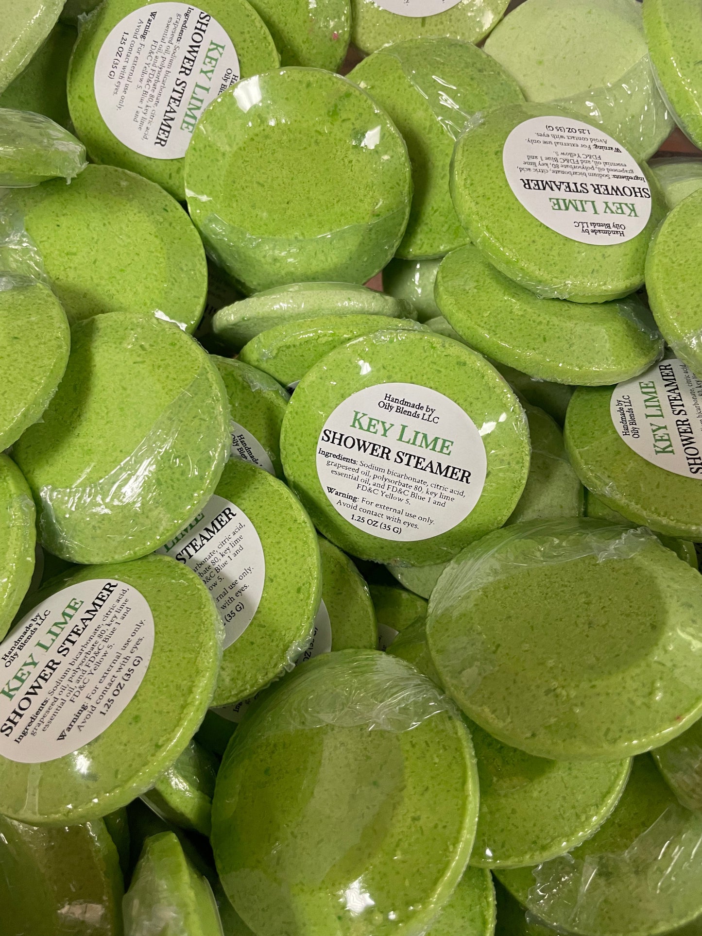 Set of 36 Essential Oil Shower Steamers with Display Jar