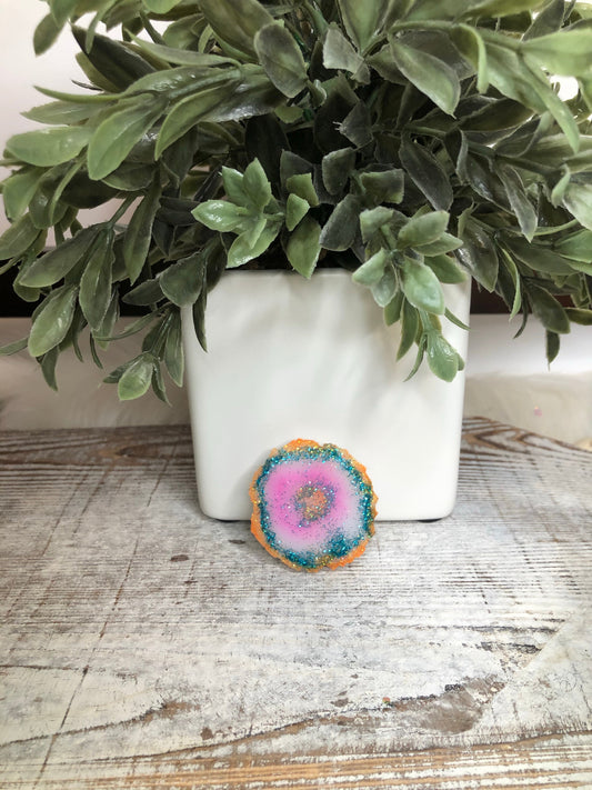 Pink, Orange & Blue Geode Phone Grip