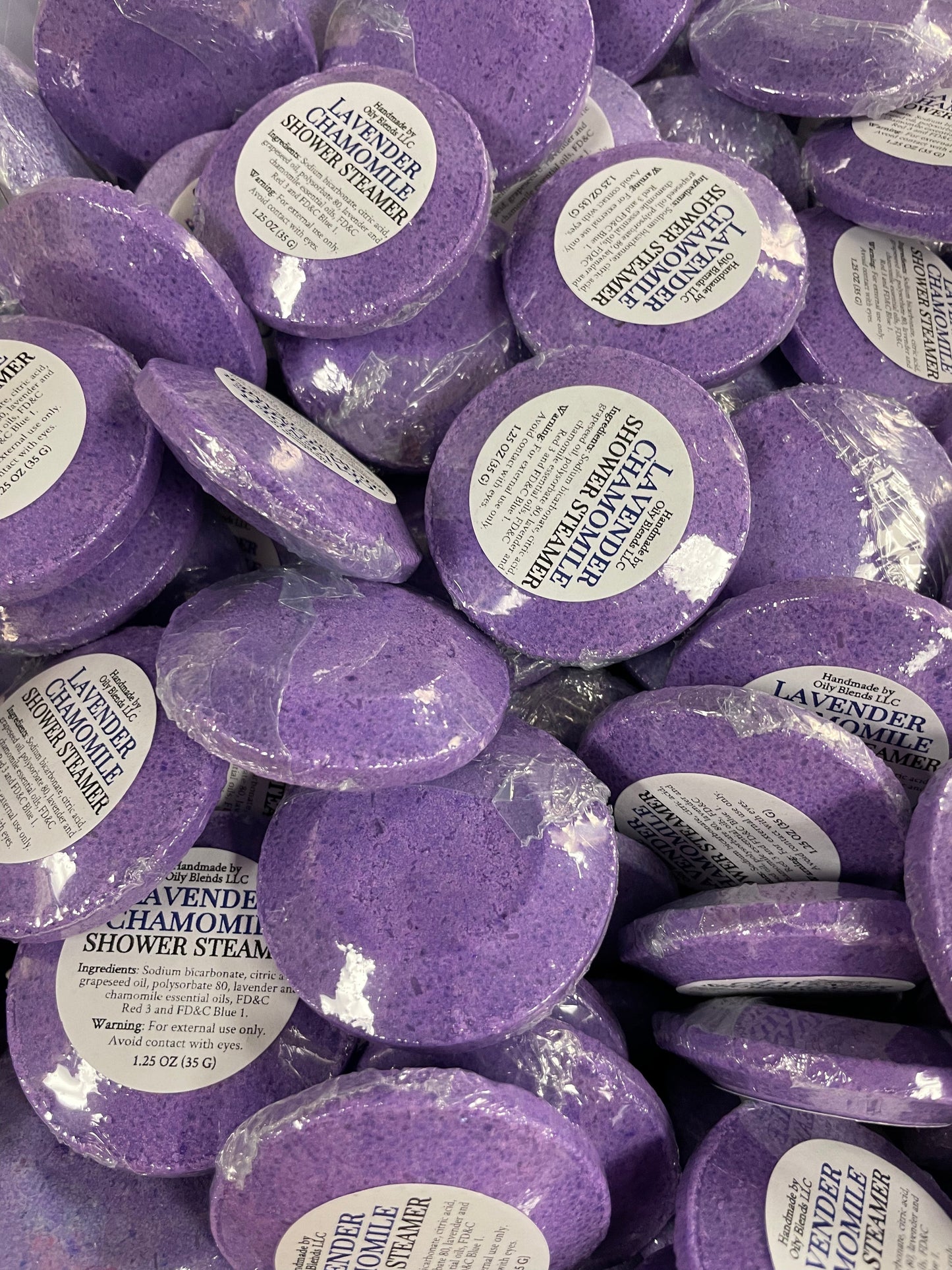 Set of 36 Essential Oil Shower Steamers with Display Jar