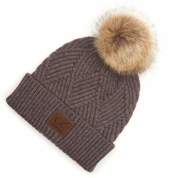 CC Beanie with Pom - Brown II