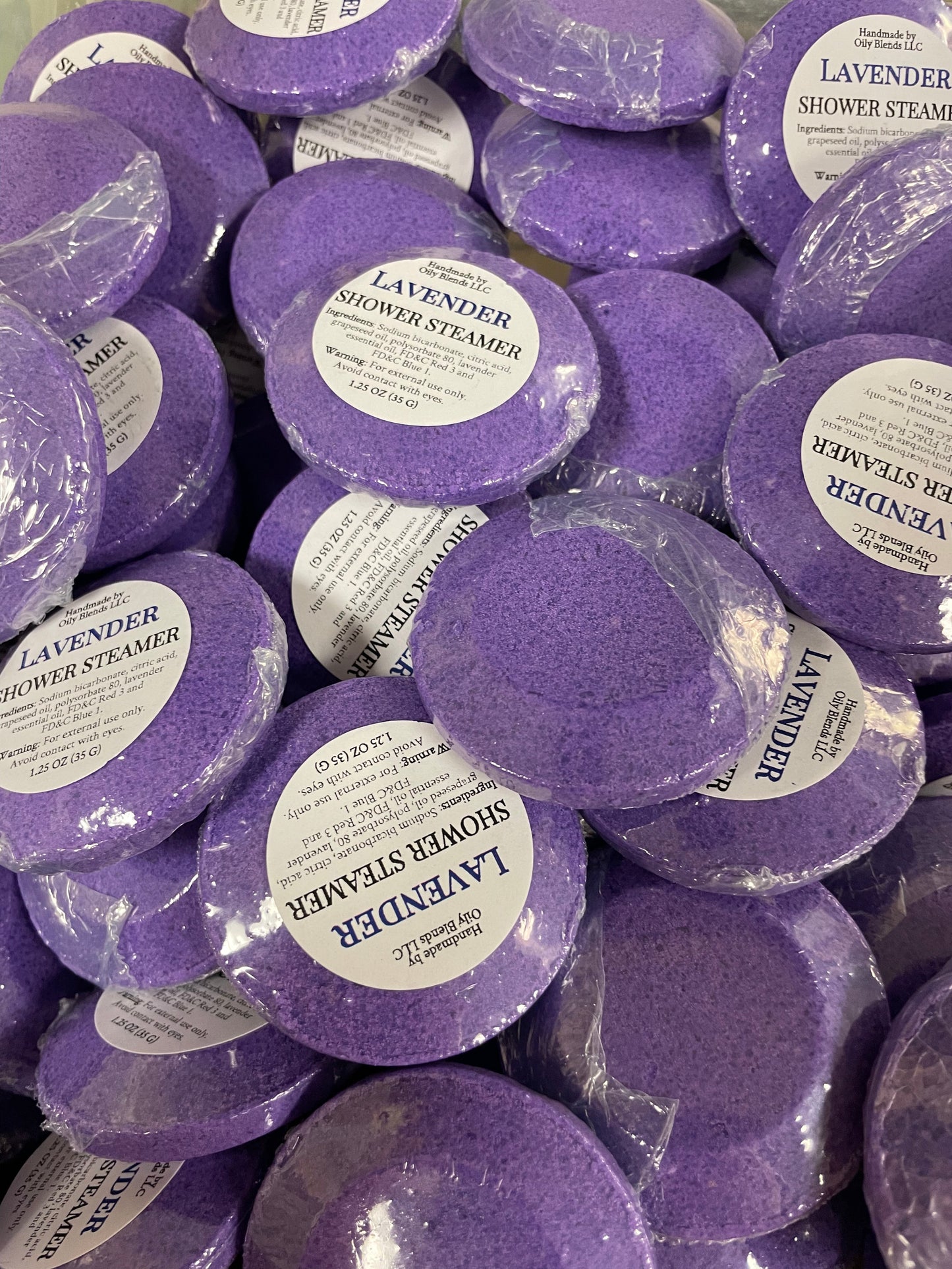 Set of 36 Essential Oil Shower Steamers with Display Jar