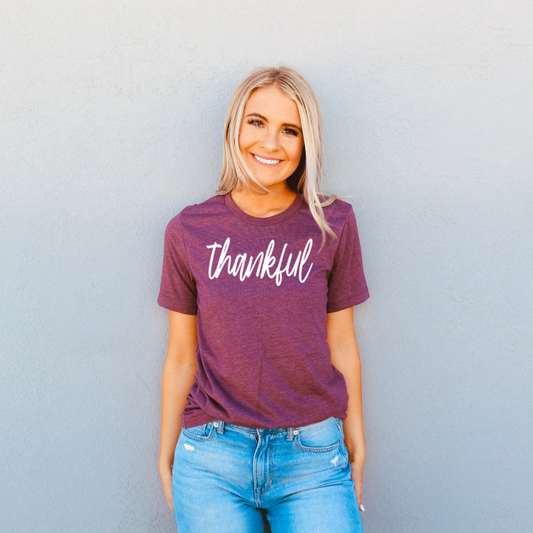 Thankful - Screen Print Transfer Graphic Tee