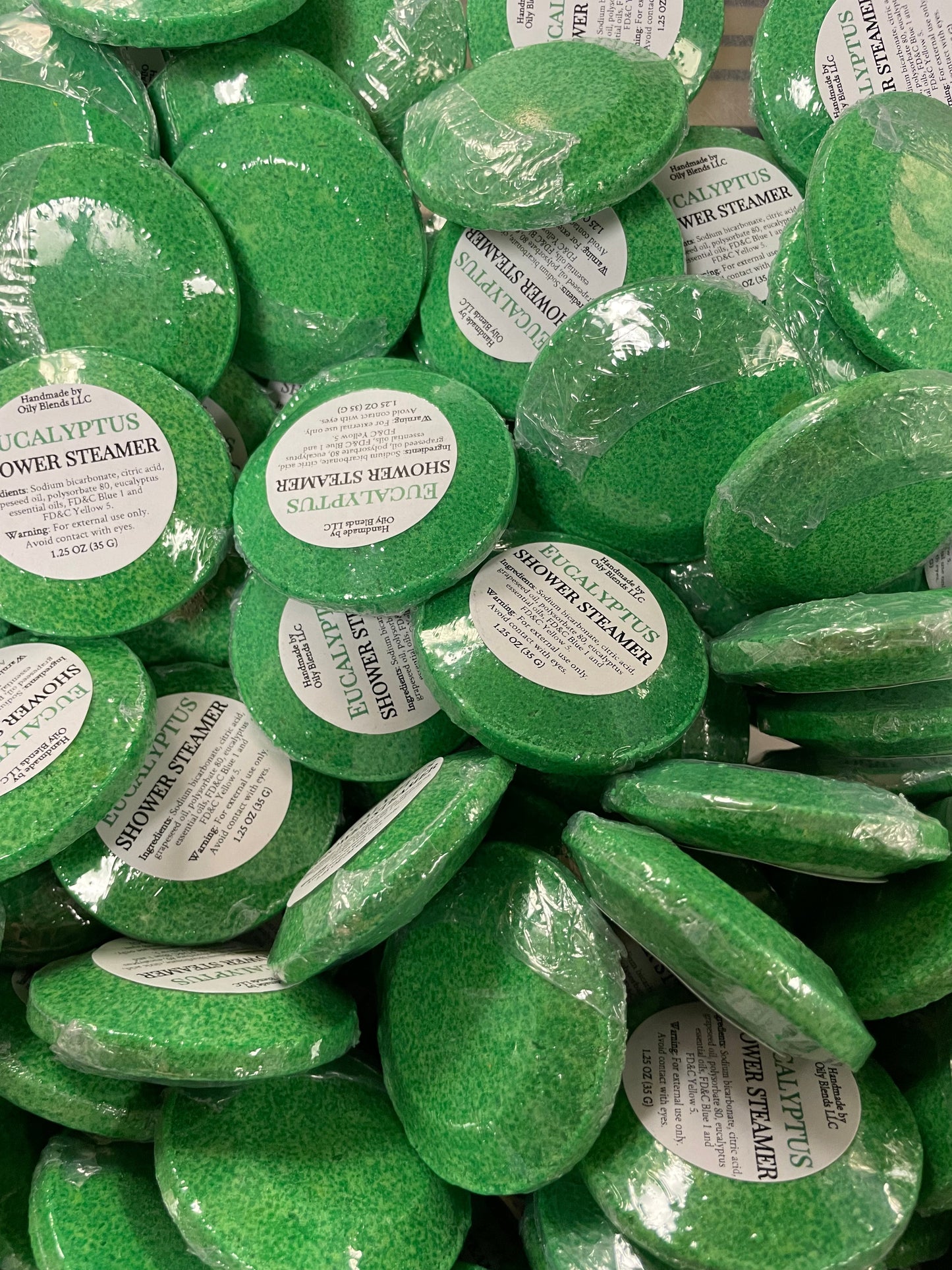 Set of 36 Essential Oil Shower Steamers with Display Jar