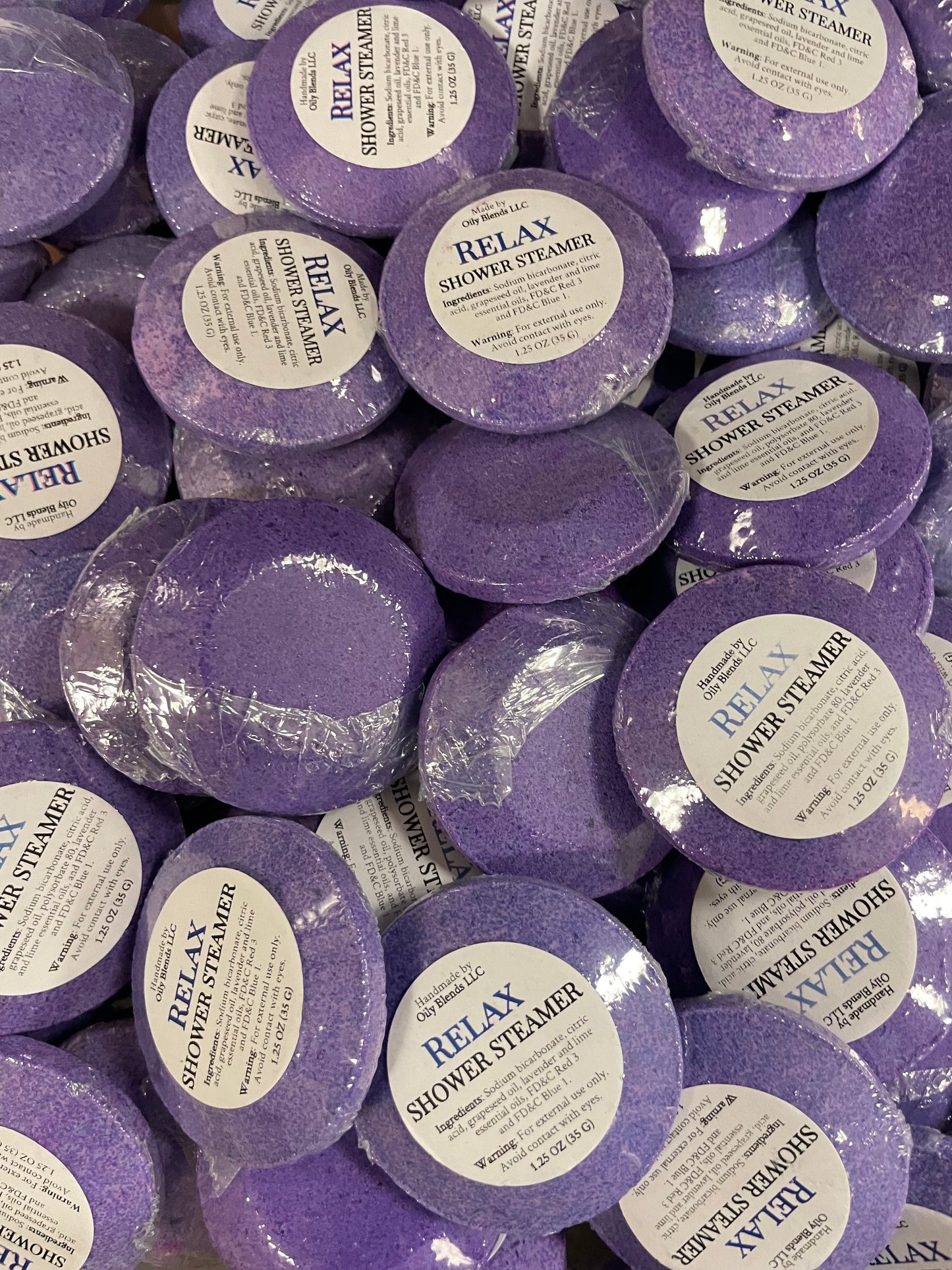 Set of 36 Essential Oil Shower Steamers with Display Jar