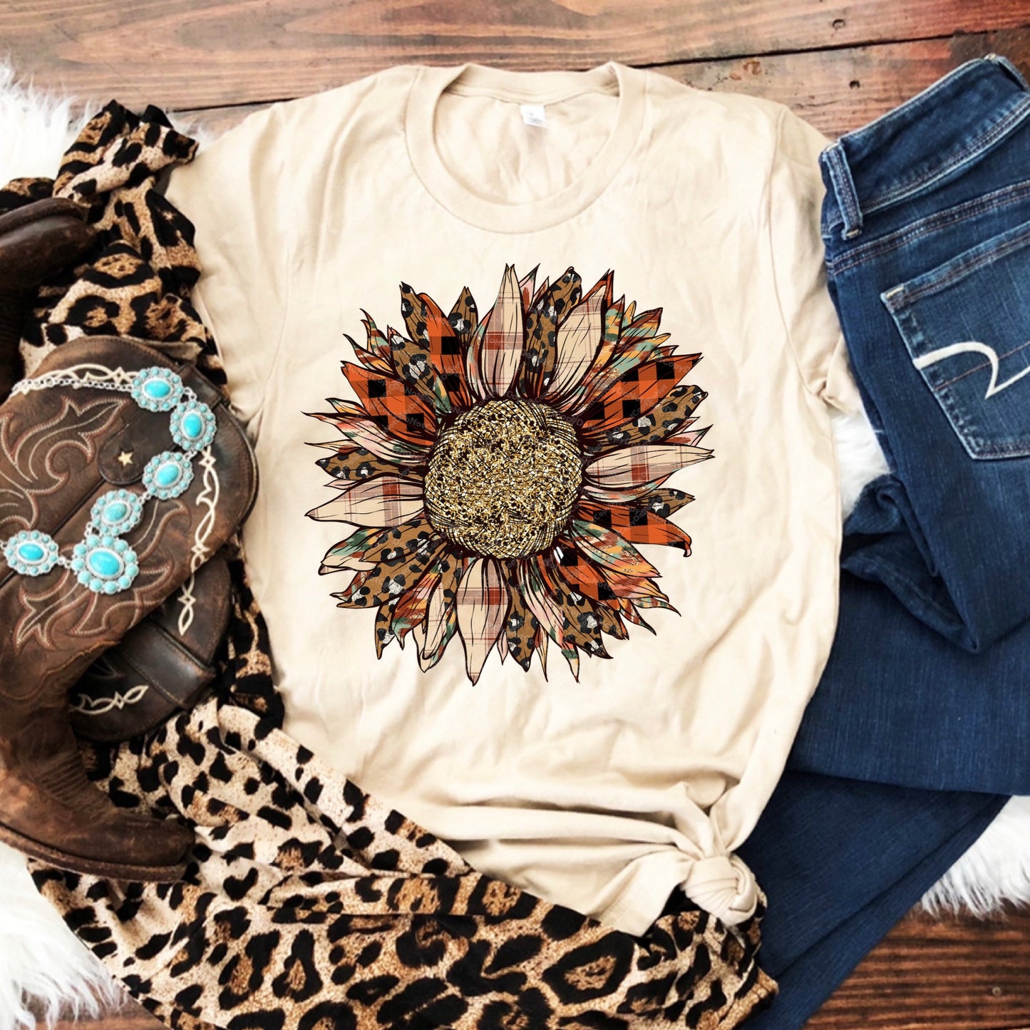 (No Thankful) Multi Pattern Sunflower - 6 Color Options