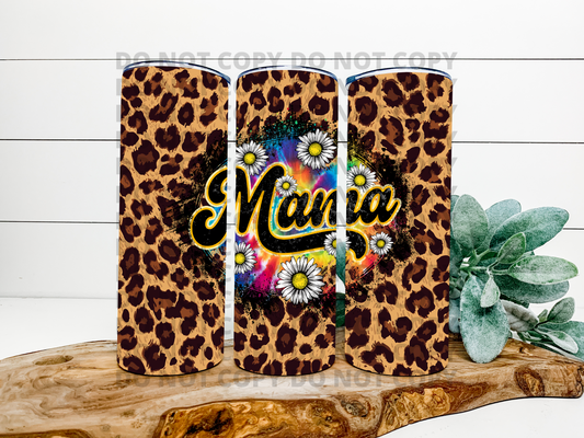 Mama Daisy Leopard Stainless Steel Tumbler