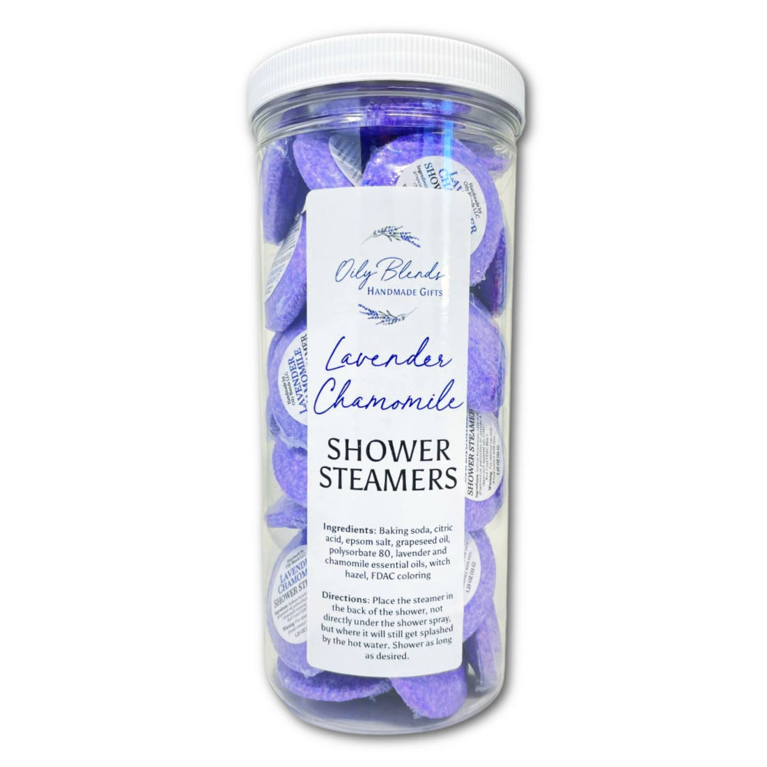 Set of 36 Essential Oil Shower Steamers with Display Jar