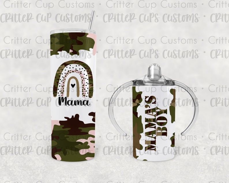 Mommy and me Mama and Mama's Boy Tumbler Set