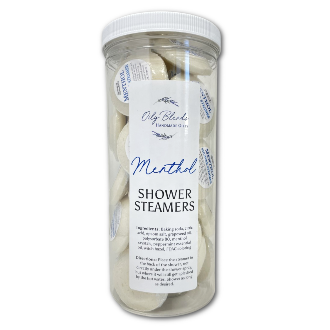 Set of 36 Essential Oil Shower Steamers with Display Jar