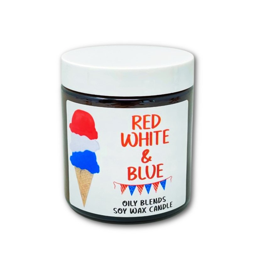 Patriotic Candles 25 Hour Burn Soy Wax Made in USA - Oily BlendsPatriotic Candles 25 Hour Burn Soy Wax Made in USA