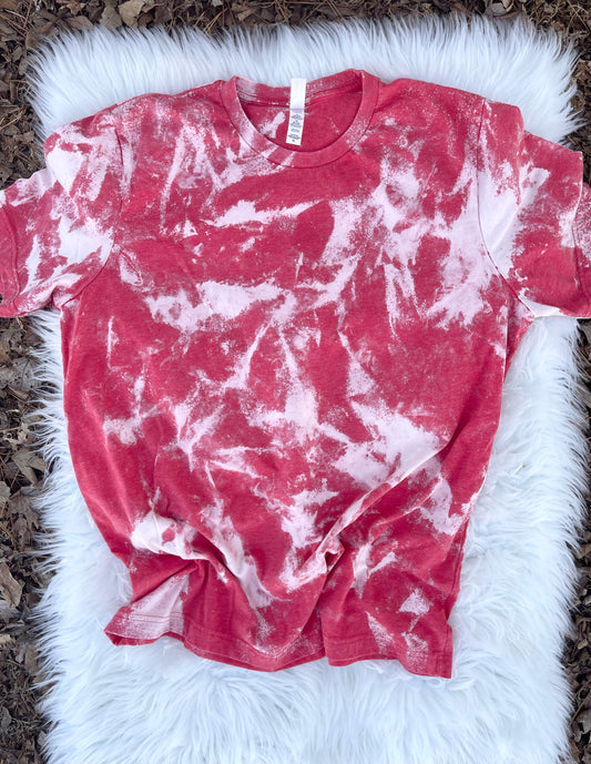 Red Acid Washed Tshirt