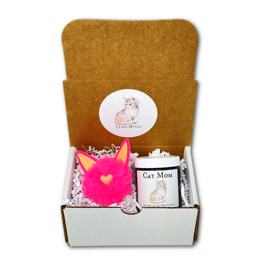 I Love My Cat Gift Box Cat Dog Mom Dad Grandma Grandpa Soy Wax Candle Plush Pet