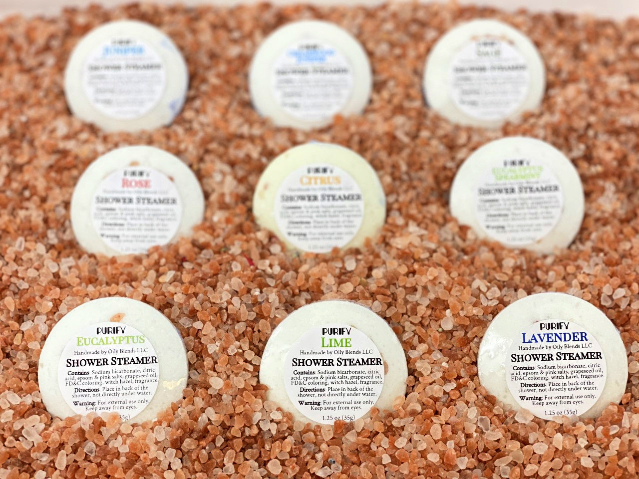 Purify Shower Steamers with Pink Himalayan Salt