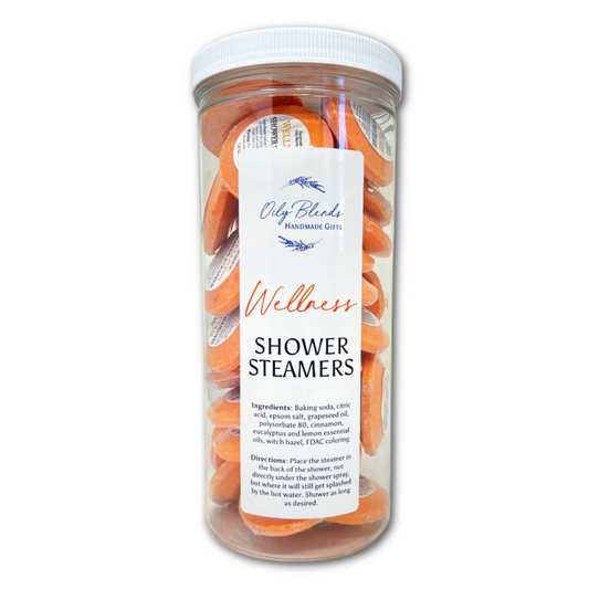 Set of 36 Essential Oil Shower Steamers with Display Jar