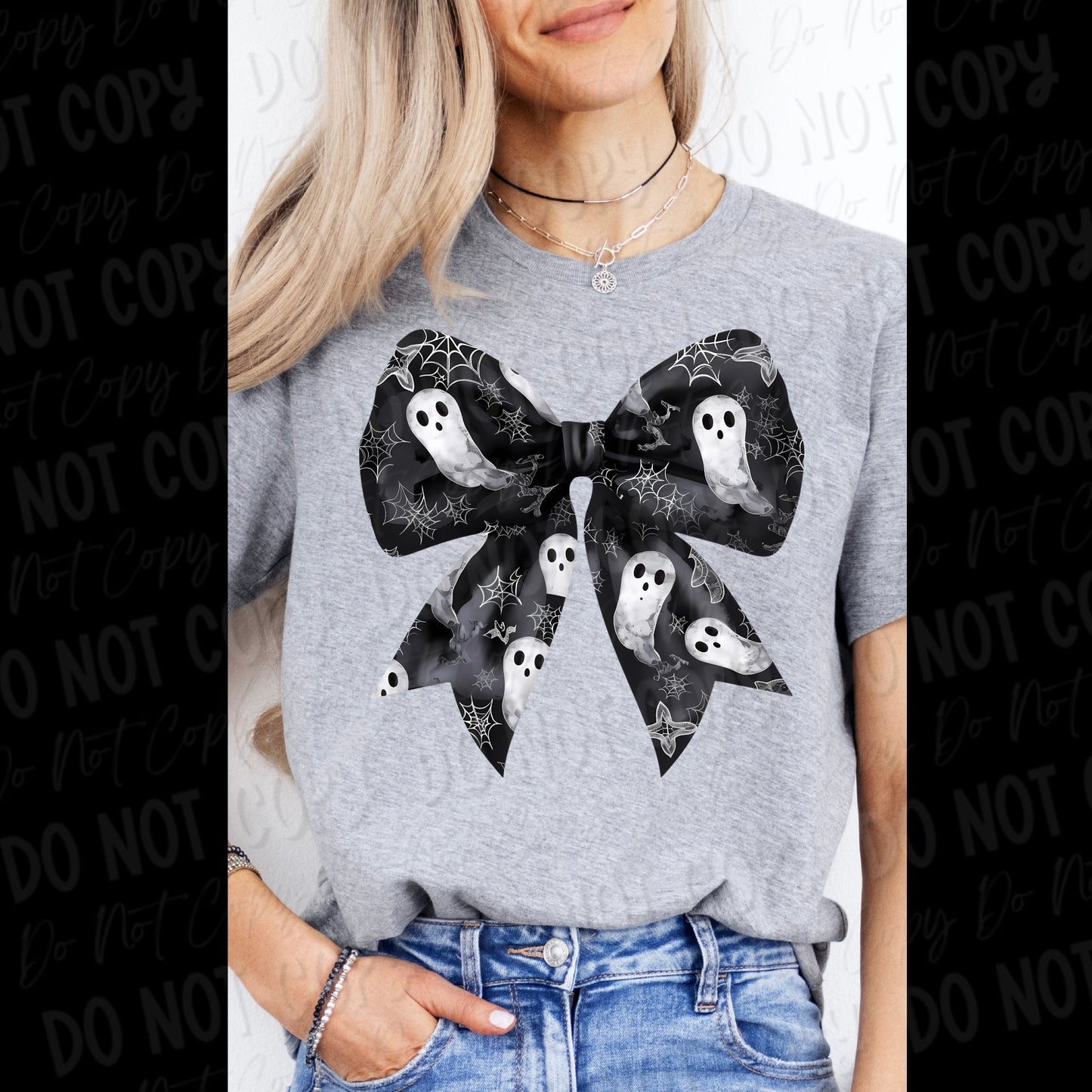 Black Ghost Coquette Bow - Tee